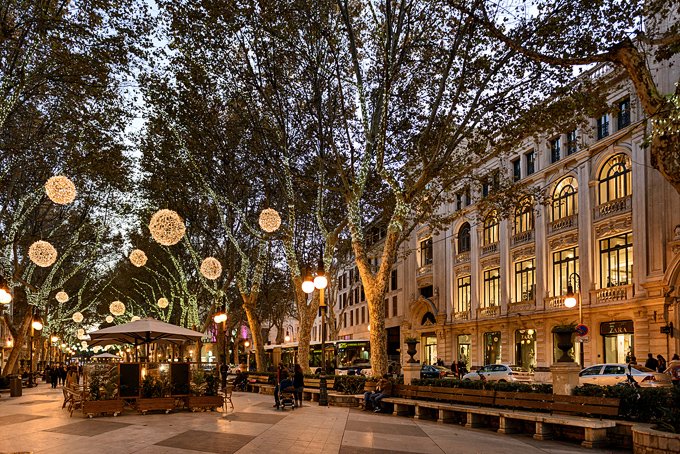 Weihnachten in Palma auf dem Passeig del Borne